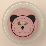 Button - 21mm Shiny Teddy 66 Pink