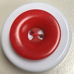Button - 28mm Corozo Retro 23 Red