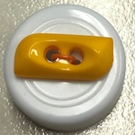 Button - 20mm 2 Hole Toggle 64 Yellow