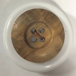 Button - 22mm Olive Wood Wide Rim Natural