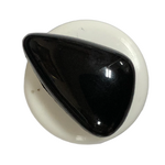 Button - 18mm Shank Shiny Triangle 03 Black