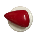 Button - 18mm Shank Shiny Triangle 23 Red