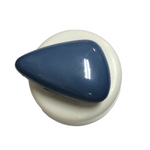 Button - 18mm Shank Shiny Triangle 42 Dusty Blue