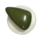 Button - 18mm Shank Shiny Triangle 43 Olive
