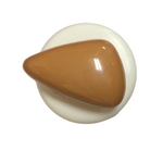 Button - 18mm Shank Shiny Triangle 56 Tan
