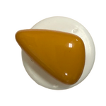 Button - 18mm Shank Shiny Triangle 63 Mustard