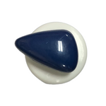 Button - 18mm Shank Shiny Triangle 89 Dark Blue