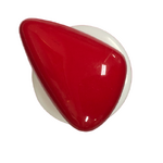 Button - 34mm Shank Shiny Triangle 23 Red