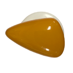 Button - 34mm Shank Shiny Triangle 63 Mustard