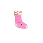 Button - 30mm Christmas Stocking Pink