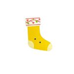 Button - 30mm Christmas Stocking Yellow