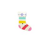 Button - 30mm Christmas Stocking Stripes