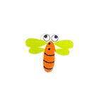 Button - 30mm Dragonfly Green/Orange