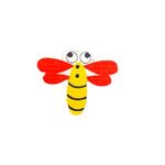 Button - 30mm Dragonfly Yellow/Red