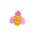 Button - 33mm Pink/Orange Bug