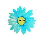 Button - 35mm Blue Flower