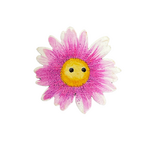 Button - 35mm Pink and Yellow Flower