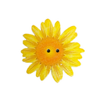 Button - 35mm Yellow Flower