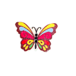 Button - 29mm Butterfly Maroon