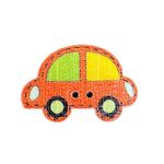 Button - 25mm Car Orange