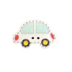 Button - 25mm Car White