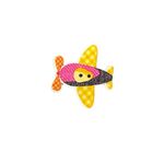 Button -  29mm Yellow/Pink Plane