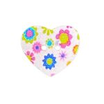 Button - 25mm Heart Floral