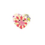 Button - 25mm Heart Floral