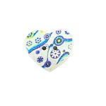 Button - 25mm Heart Floral