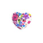 Button - 25mm Heart Floral