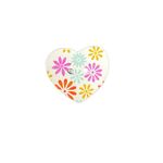 Button - 25mm Heart Floral