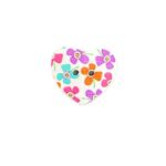 Button - 25mm Heart Floral