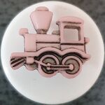 Button - 17mm Train Dusty Pink