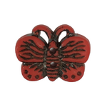 Button - 19mm Butterfly - Red