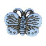 Button - 19mm Butterfly - Dusty Blue