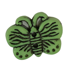 Button - 19mm Butterfly - Green