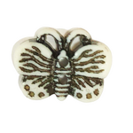 Button - 19mm Butterfly - White