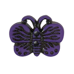 Button - 19mm Butterfly - Purple