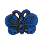 Button - 19mm Butterfly - Dark Blue