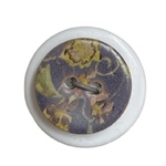 Button - 18mm Coconut Shell Floral Colour 84