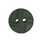 Button - 14mm Matt Cross - Olive Green