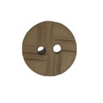 Button - 14mm Matt Cross - Brown