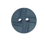 Button - 14mm Matt Cross - Blue