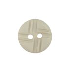 Button - 14mm Matt Cross - Cream