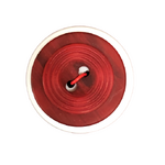 Button - 2 Hole Wavy Rings Red 25mm