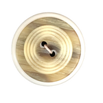 Button - 2 Hole Wavy Rings Cream 25mm