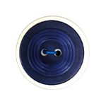 Button - 2 Hole Wavy Rings Dark Blue 25mm