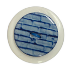 Button - 18mm 2 Hole Brick Pattern Blue