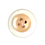 Button - 12mm 4 Hole Thick Shiny - Peach