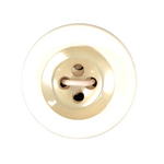 Button - 12mm 4 Hole Thick Shiny - Fawn